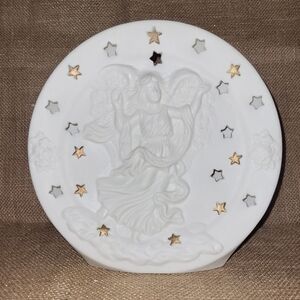 Vintage Guardian Angel & Stars Unique Candle Holder, Nightlight ~Great Gift Idea